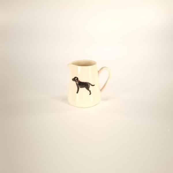 Labrador (Black) Tiny Jug - Cream - by Jane Hogben
