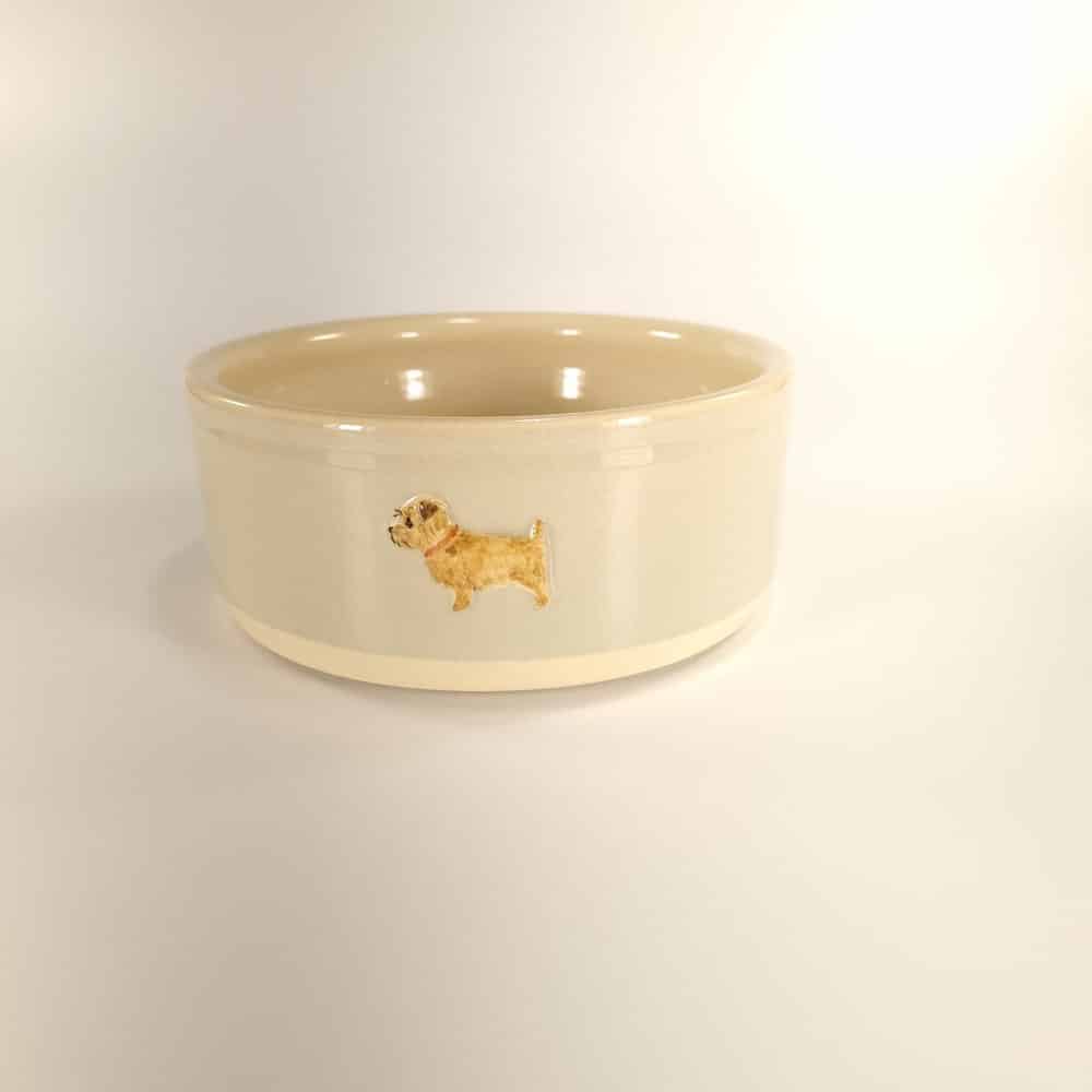 Norfolk Terrier Large Pet Bowl - Eau de Nil - by Jane Hogben - Finch & Lane