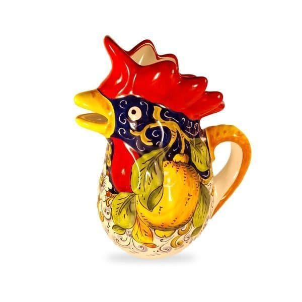 Rooster 1L Pitcher by Borgioli - Limoni Blu - Made in Italy