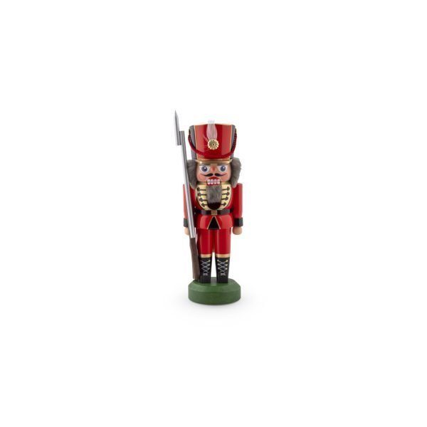 Authentic Nutcracker Doll - Red Soldier - Handmade in Germany (25cm Overall)